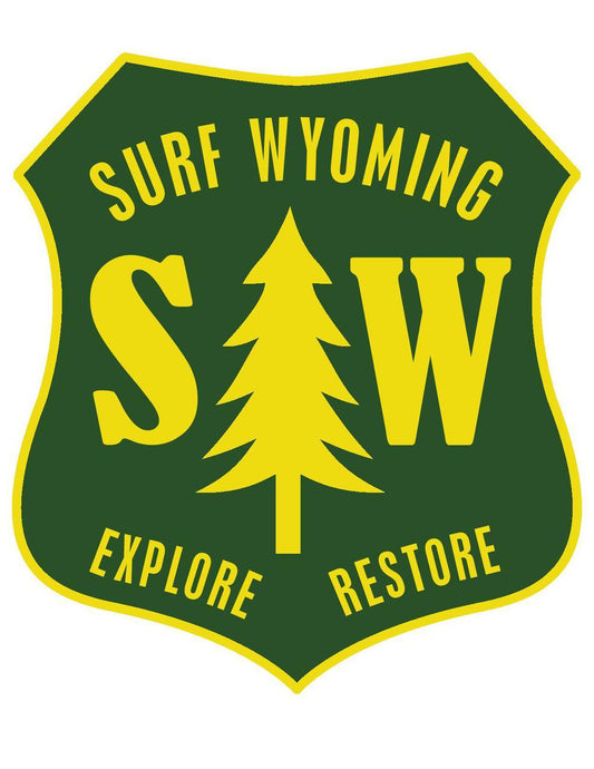 Surf Wyoming-Surf Wyoming® "Explore and Restore" Sticker - green-