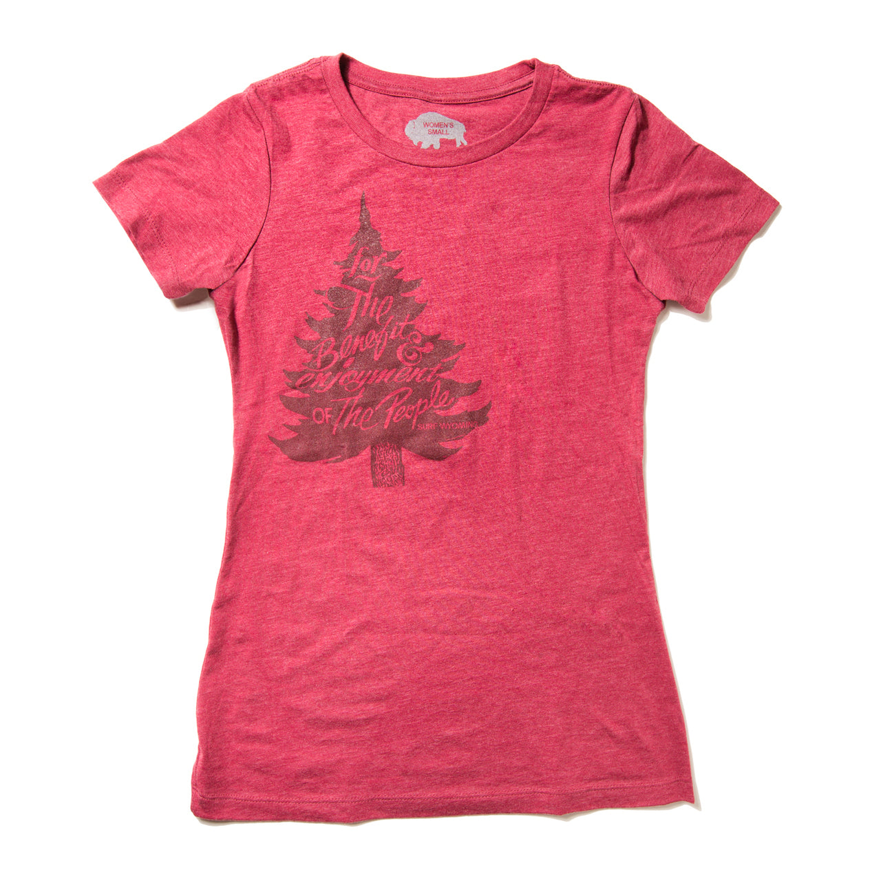 Surf Wyoming-Women's Surf Wyoming® For The Benefit of the People Tee - Red-