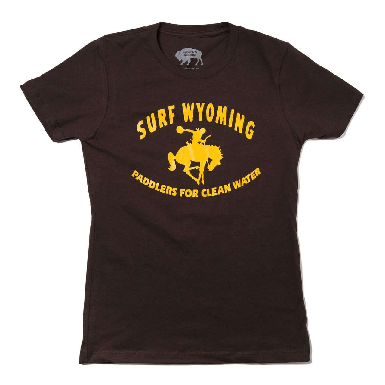 Surf Wyoming-W's Throwback Paddler - Brown/Gold-Small-