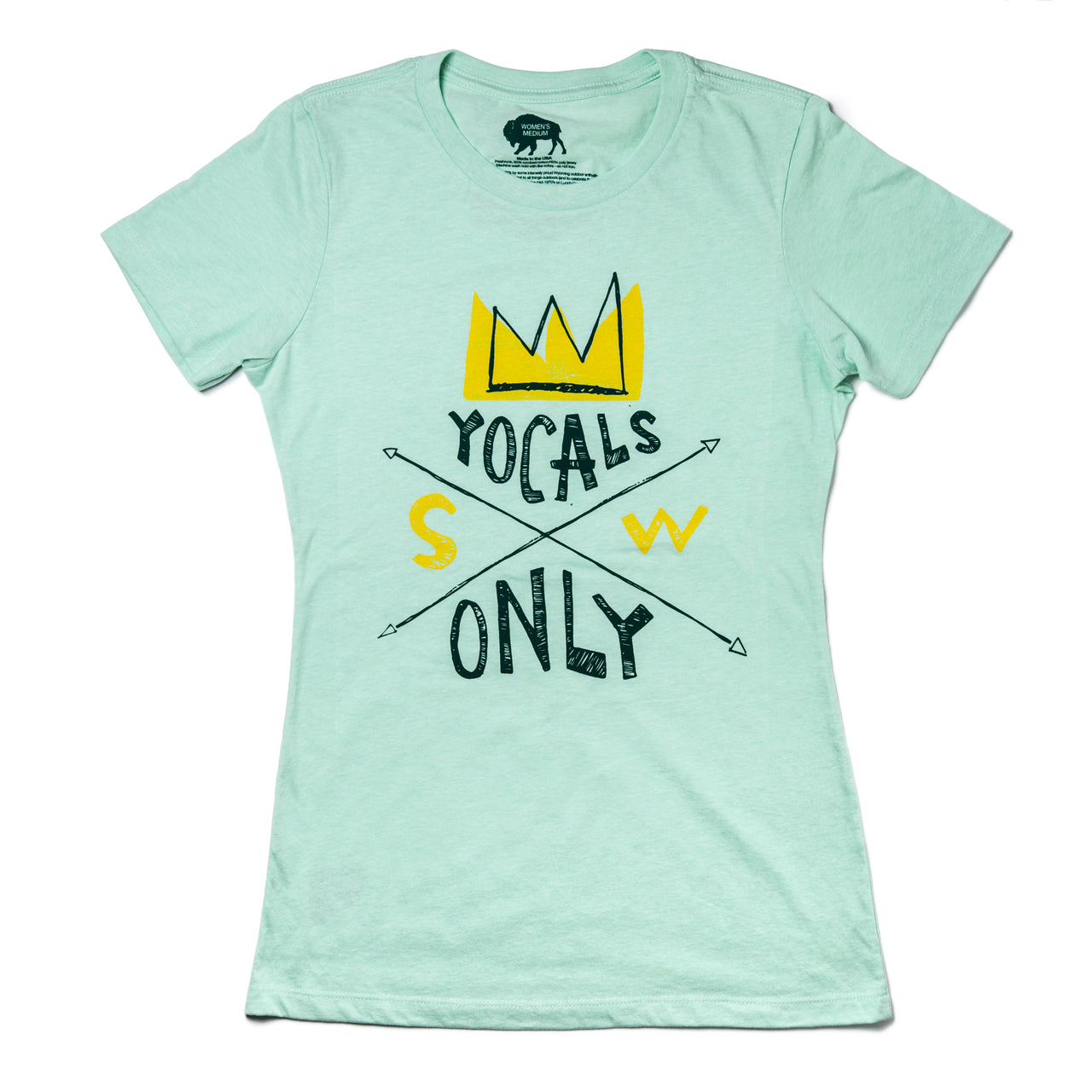 Surf Wyoming-W's Yocals Only Tee - Mint-