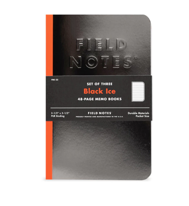 Surf Wyoming-Surf Wyoming Black Ice Field Notes - 3 Pack-
