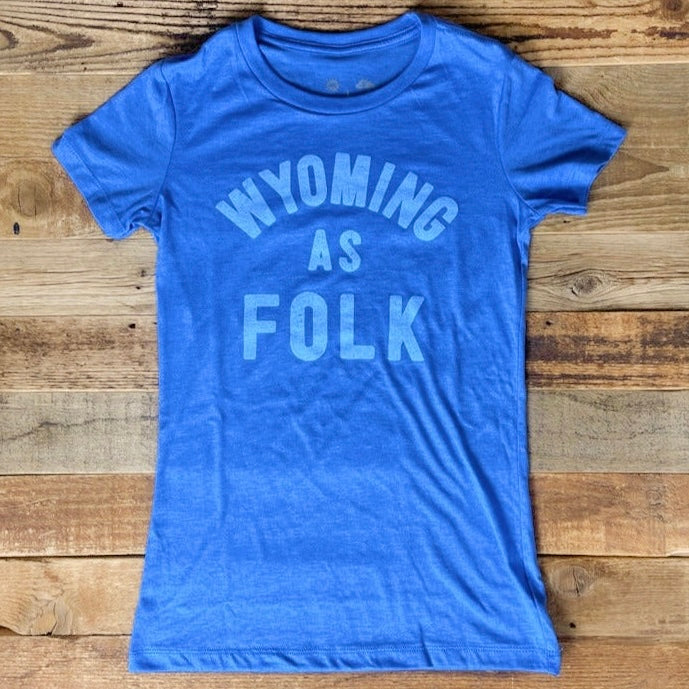 Women's Surf Wyoming® Wyoming as Folk Tee - Bluebell