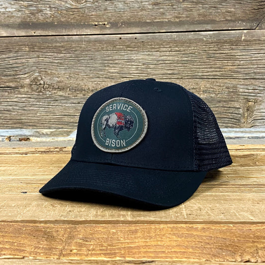 Surf Wyoming® Service Bison Trucker Hat - Black