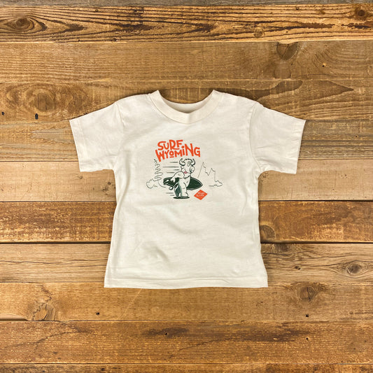 Toddler Surf Wyoming® Bison O.G. Tee - Heather Natural