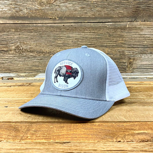 Surf Wyoming® Service Bison Trucker Hat - Heather Grey