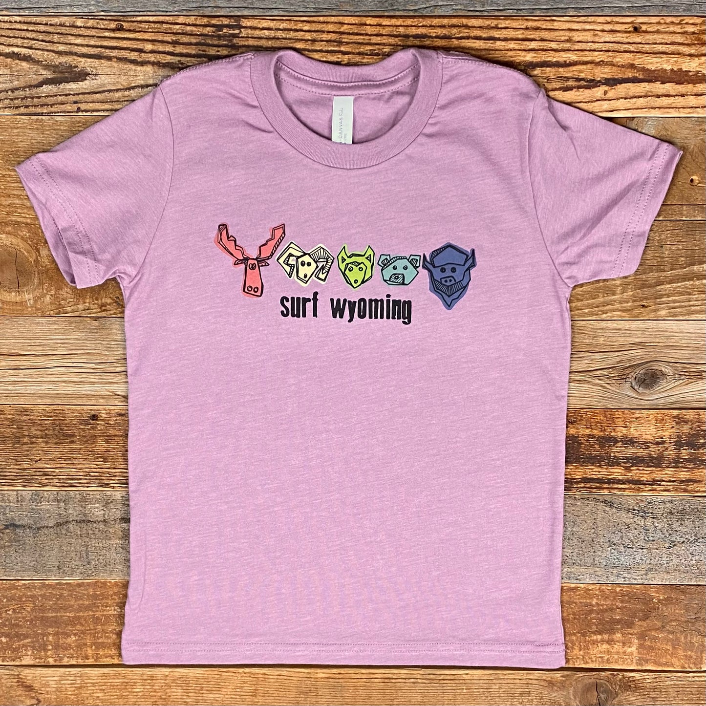 Youth Surf Wyoming® Critters Tee - Dusty Lupine