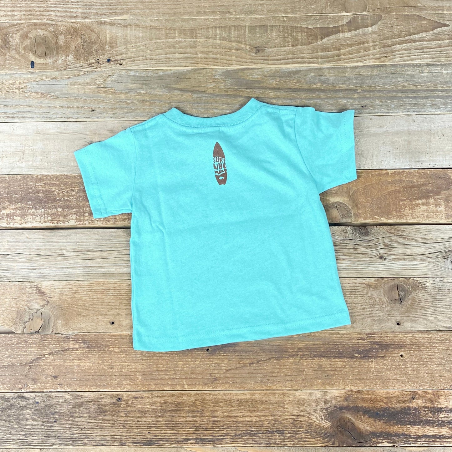 Toddler Surf Wyoming® Gee'ode Logo Bison Tee - Chill Blue