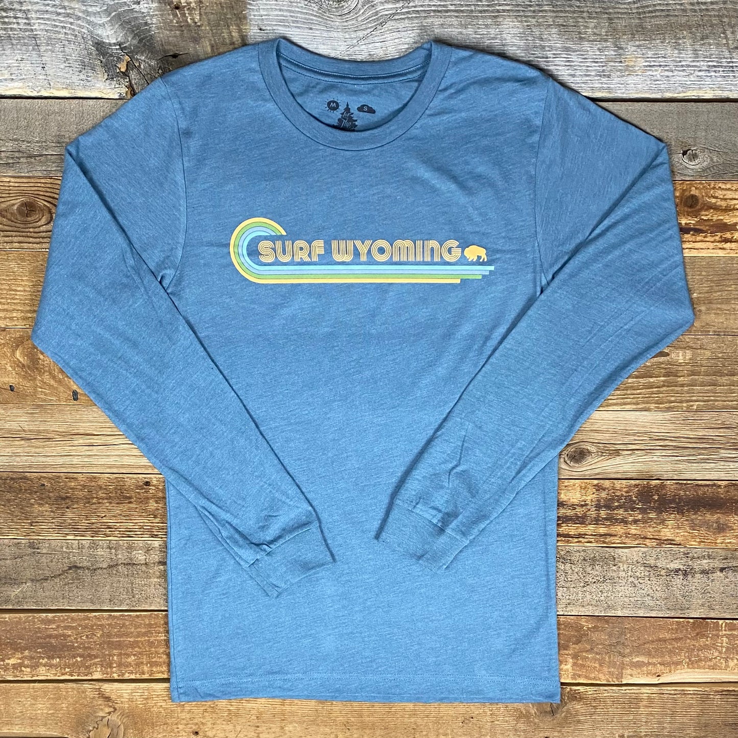 Surf Wyoming® Bison Lineup Long Sleeve - Heather Slate