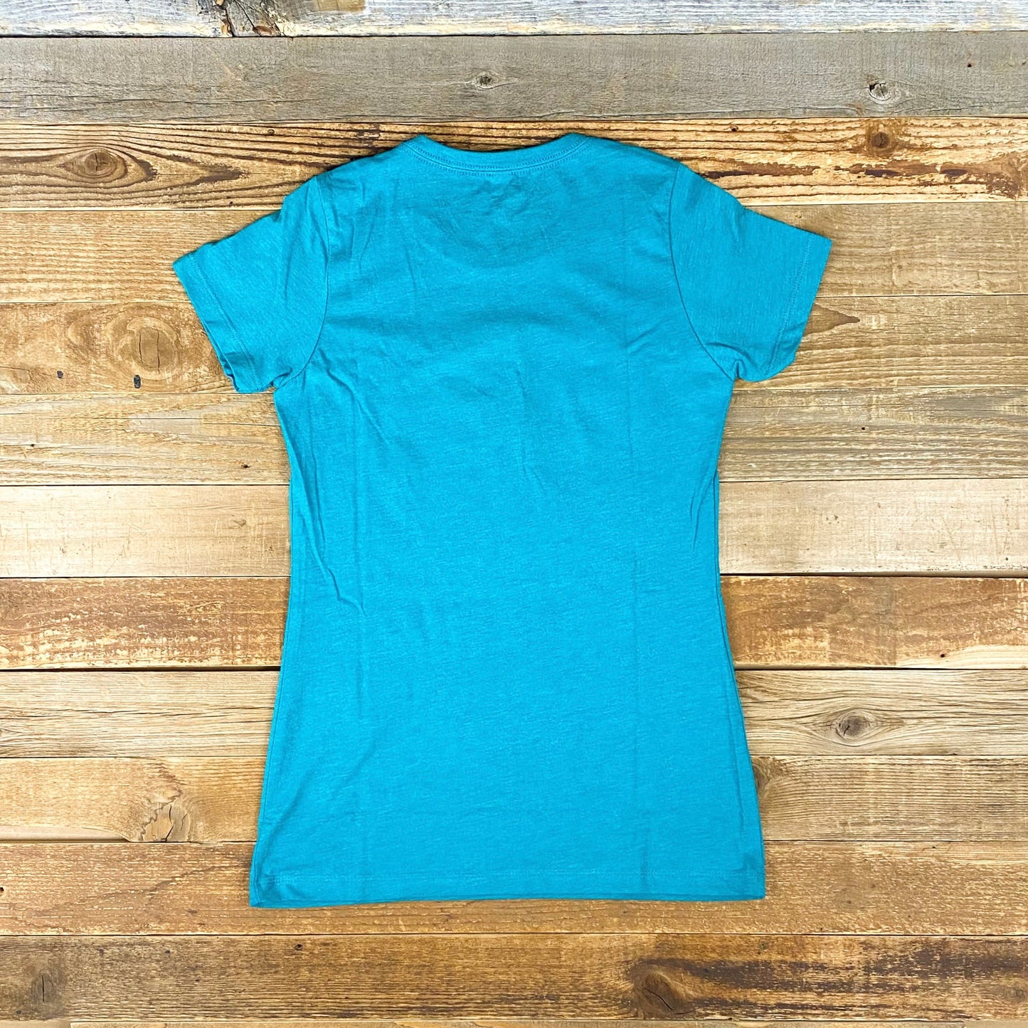 Women's Surf Wyoming® Bison Fade Fitted Tee - Heather Deep Teal