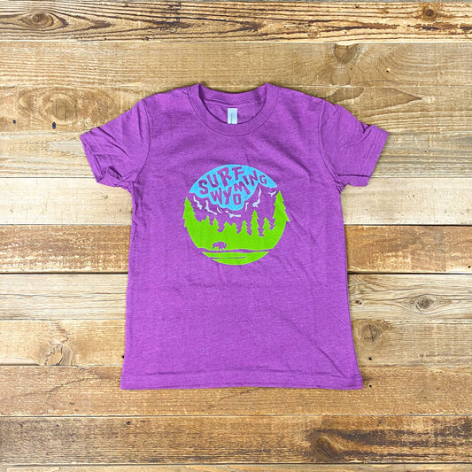 Youth Surf Wyoming® First Park 3.0 Tee - Heather Magenta
