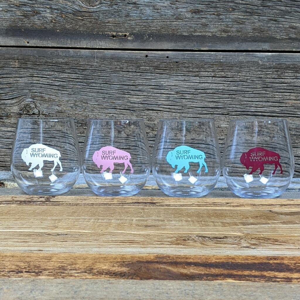 Surf Wyoming® Bison Outdoor Wine Glass Bundle - Set of 4