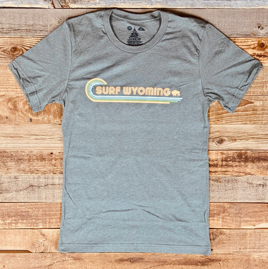 Men's Surf Wyoming® Bison Lineup Tee - Military Green