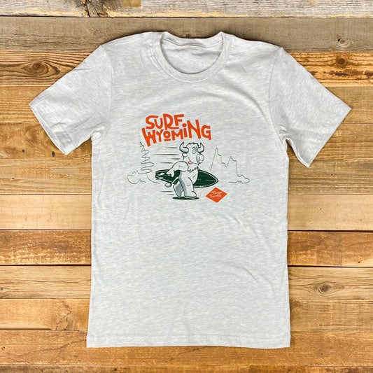 Unisex Surf Wyoming® Bison O.G. Tee - Heather Natural