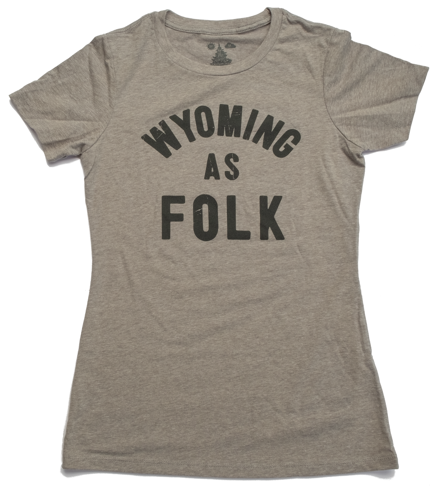 Surf Wyoming-Women's Surf Wyoming® Wyoming as Folk Tee - Heathered Grey-